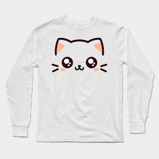 Cute Cat Face Kitten Costume For Kids and Toddlers Long Sleeve T-Shirt